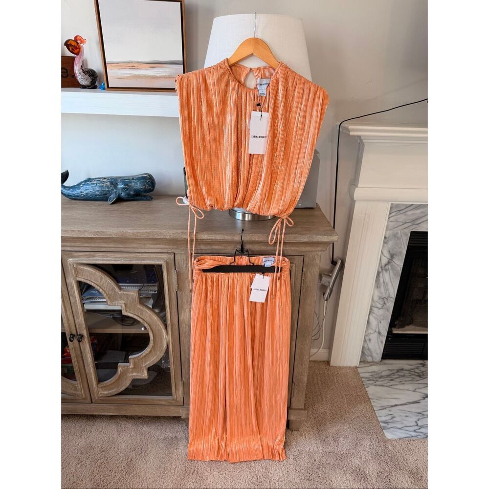 NWT Sabina Musayev North Top & Galia Skirt Set in Peach Size Small (D4) - Picture 4 of 11